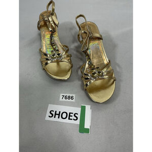 Womans New Delicacy Slingback Open Toe Dressy Sandals 9 Gold